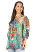 Sakkas Ligia Floral Tunic: Women's 3/4 Sleeve Blouse