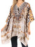 Stylish Rhinestone Lace-Up V-Neck Women's Caftan Poncho Cover-Up by Sakkas Aymee