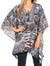 Stylish Rhinestone Lace-Up V-Neck Women's Caftan Poncho Cover-Up by Sakkas Aymee