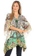 Stylish Rhinestone Lace-Up V-Neck Women's Caftan Poncho Cover-Up by Sakkas Aymee