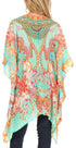 Stylish Rhinestone Lace-Up V-Neck Women's Caftan Poncho Cover-Up by Sakkas Aymee