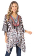 Stylish Rhinestone Lace-Up V-Neck Women's Caftan Poncho Cover-Up by Sakkas Aymee