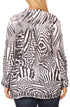 Sakkas Ditta Women's Casual Loose Long Sleeve Print Button Down Shirt Tunic Blouse