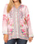 Sakkas Issa Women's Long Sleeve Floral Print Casual Button Down Shirt Blouse Top