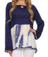 Sakkas Carla Tie Dye Embroidered Tunic Top / Blouse