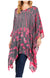Sakkas Adalwin Desert Sun Lightweight Circle Ponch Tunic Top Blouse W / Embroidery