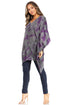 Sakkas Adalwin Third Tie Dye Desert Sun Circle Ponch Tunic Top Blouse W/Embroidery