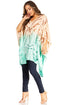 Sakkas Adalwin Third Tie Dye Desert Sun Circle Ponch Tunic Top Blouse W/Embroidery