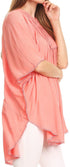 Sakkas Martina Delicate Embroidered Tie Dye Poncho Top / Cover Up