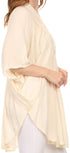 Sakkas Martina Delicate Embroidered Tie Dye Poncho Top / Cover Up