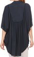 Sakkas Martina Delicate Embroidered Tie Dye Poncho Top / Cover Up
