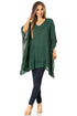 Sakkas Wren Lightweight Circle Poncho Top Blouse With Detailed Embroidery