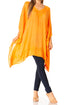 Sakkas Wren Lightweight Circle Poncho Top Blouse With Detailed Embroidery