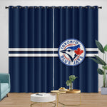 Toronto Blue Jays Curtains Blackout Window Drapes Room Decoration