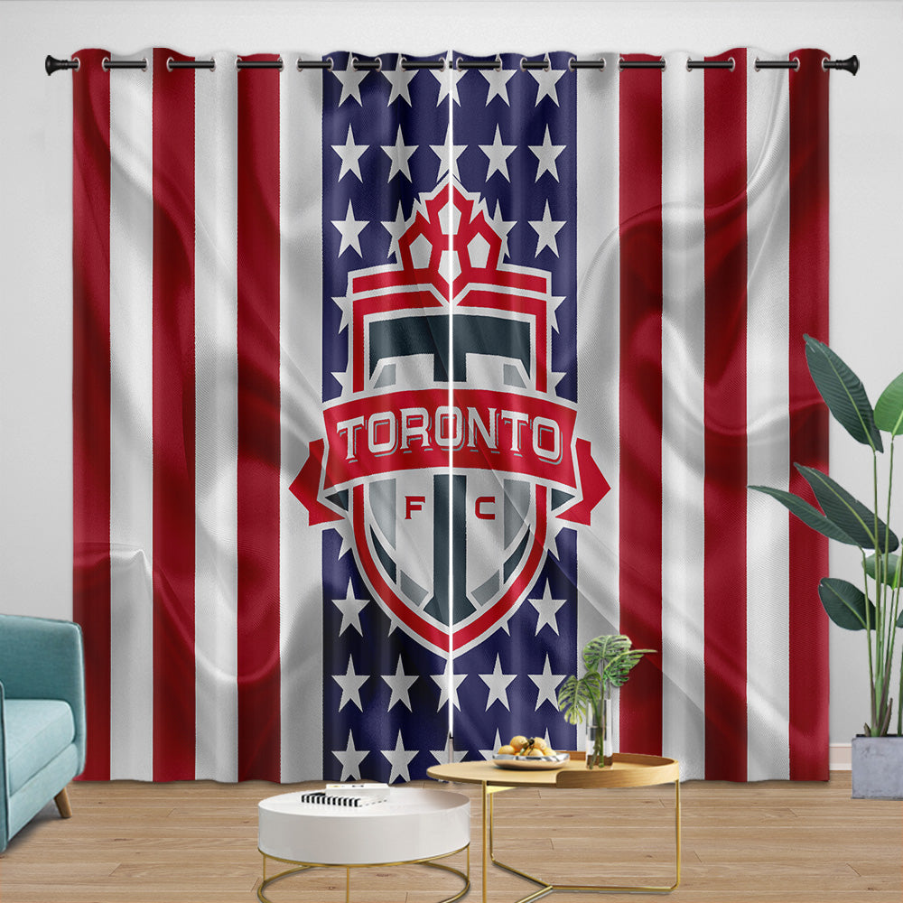 Toronto FC Curtains Blackout Window Drapes Room Decoration