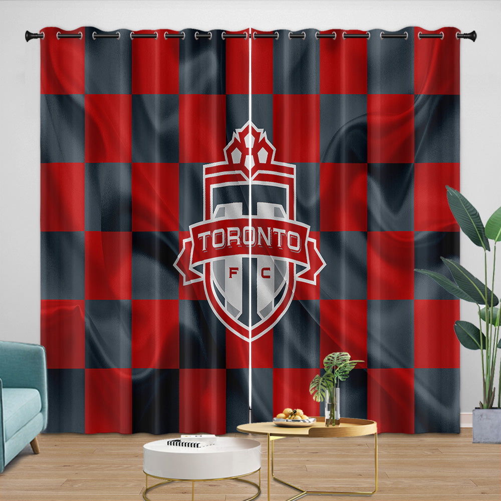 Toronto FC Curtains Blackout Window Drapes Room Decoration