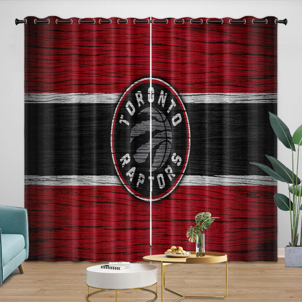 Toronto Raptors Curtains Blackout Window Drapes Room Decoration
