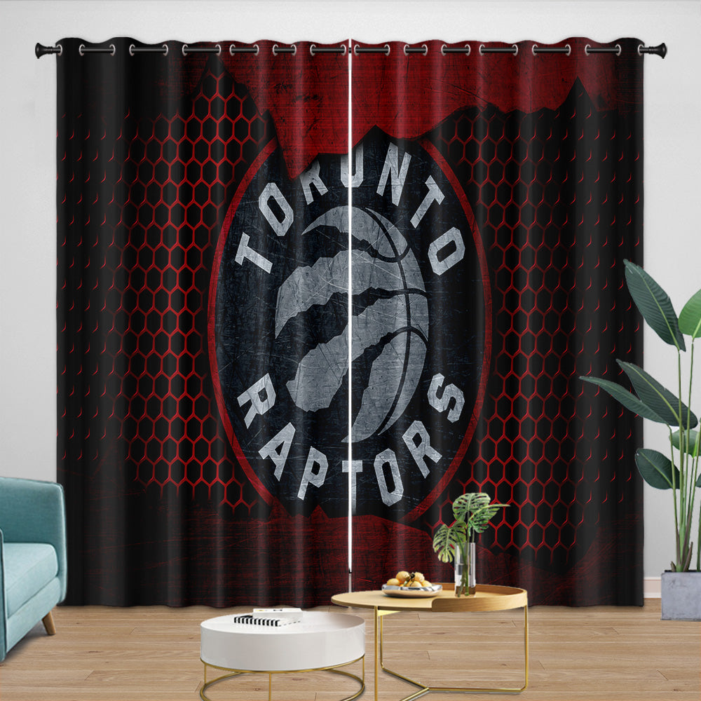 Toronto Raptors Curtains Blackout Window Drapes Room Decoration