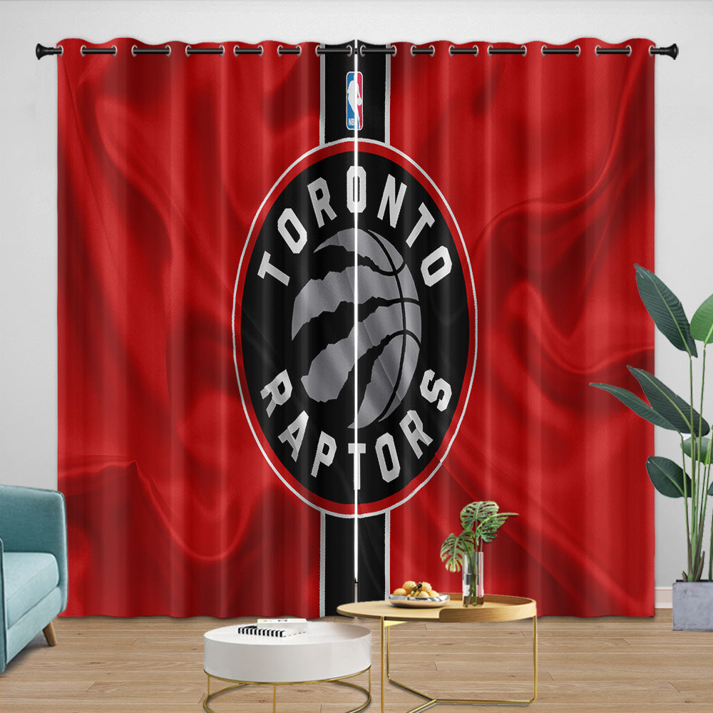 Toronto Raptors Curtains Blackout Window Drapes Room Decoration