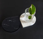Marble 4"x5" Teardrop Coasters Semi-polished set of 2