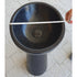 Toros Black Marble Natural Stone Pedestal Oval-top Sink Polished (W)17" (L)20" (H)33.5"
