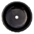 Toros Black Marble Vessel Bathroom Sink Bowl Polished Interior and Combed/Rough Exterior (D)16" (H)5"
