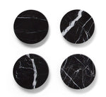 Marble 4" Round Coasters Semi-polished set of 4