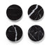 Marble 4" Round Coasters Semi-polished set of 4