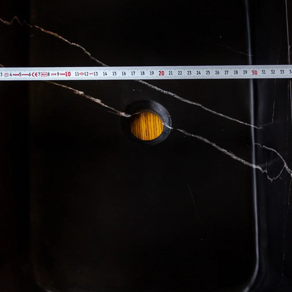 Toros Black Marble Farmhouse Rectangular Sink Polished (W)13.5