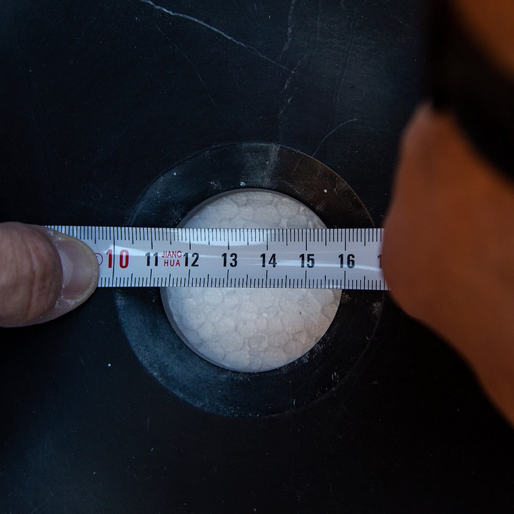 Toros Black Natural Stone Marble Vessel Sink Semi-Polished (D)16