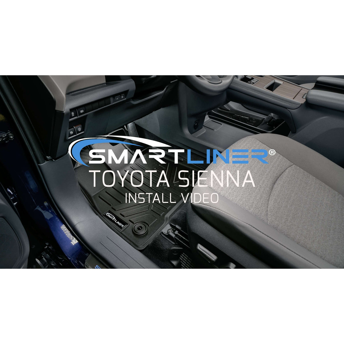 SMARTLINER Custom Fit Floor Liners For 2021-2025 Toyota Sienna with 2nd Row Bench Seat