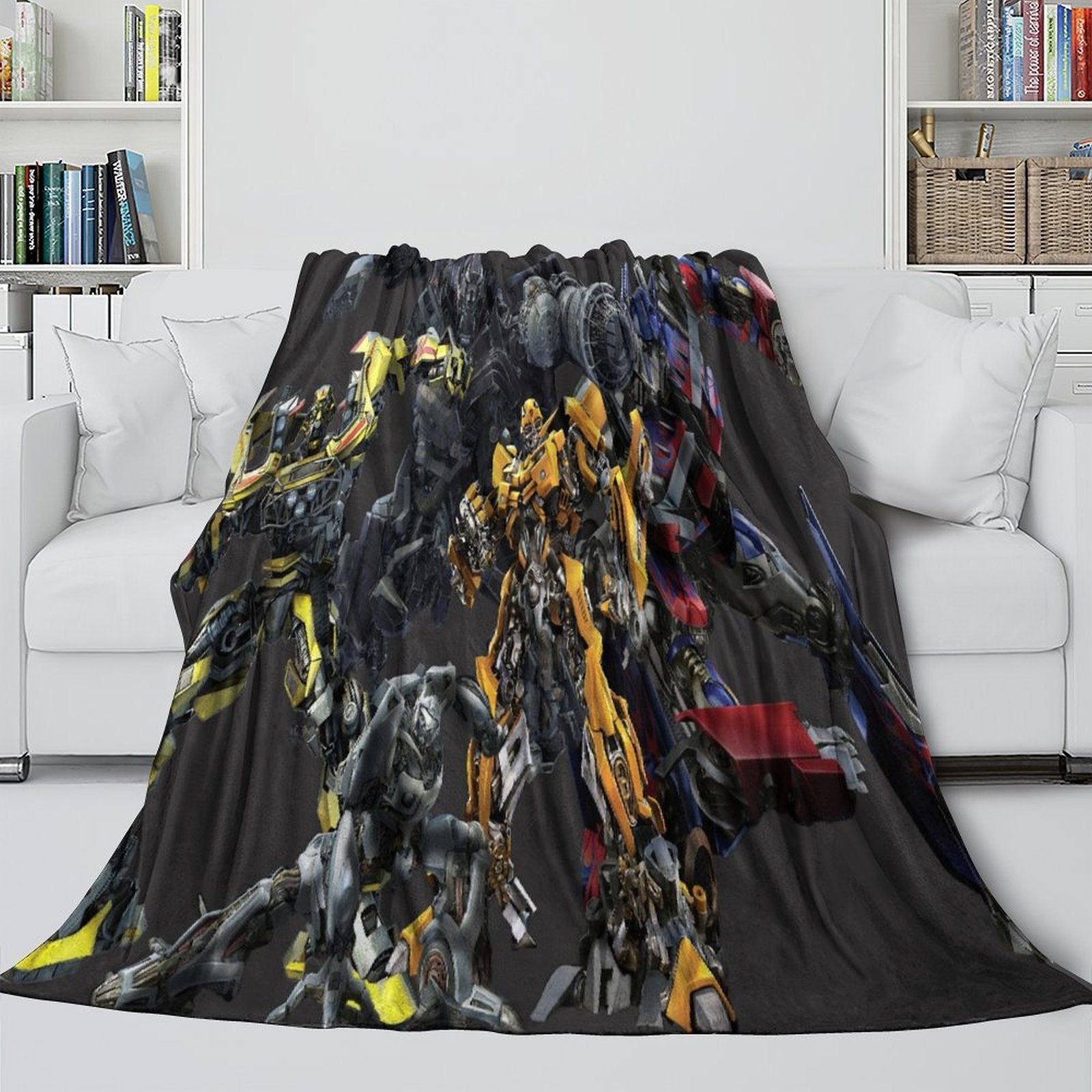 Transformers Blanket Flannel Throw Kids Room Decoration