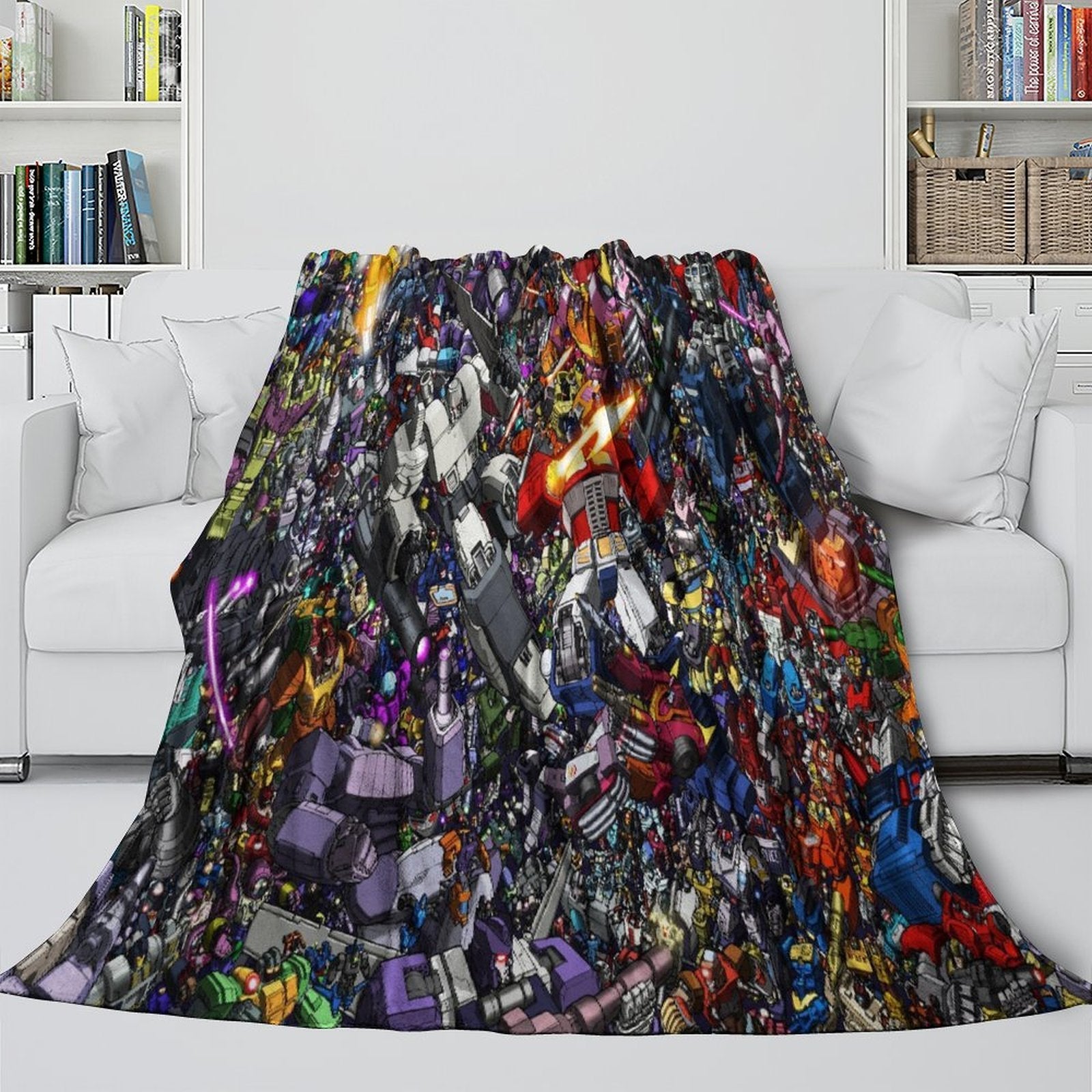 Transformers Blanket Flannel Throw Kids Room Decoration