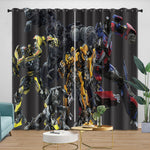 Transformers Curtains Pattern Blackout Window Drapes Room Decoration