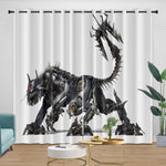Transformers Curtains Pattern Blackout Window Drapes Room Decoration