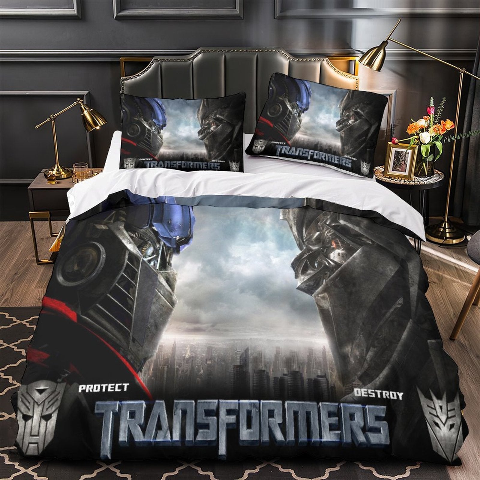 Transformers Duvet Cover Pattern Bedding Set Without Filler