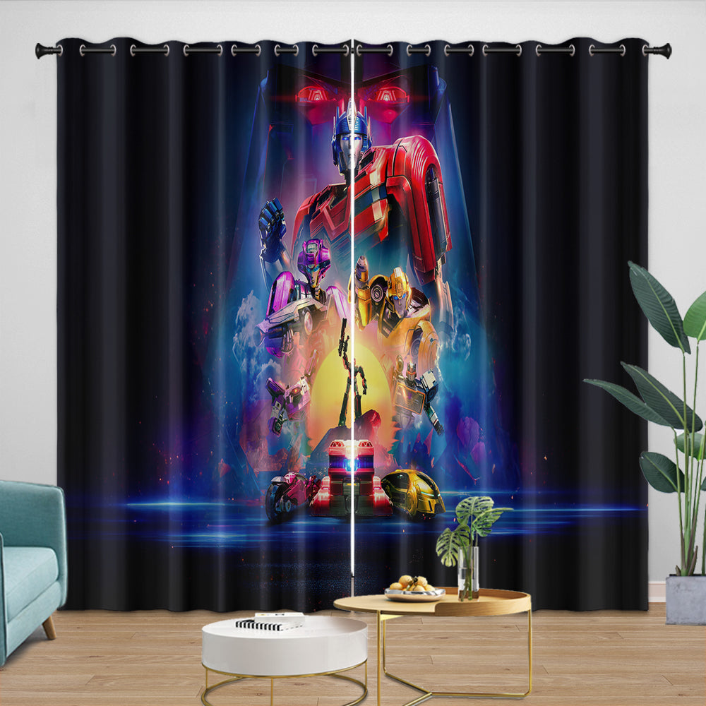 Transformers One Curtains Pattern Blackout Window Drapes