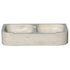 Troia Light Travertine Farmhouse Double Bowl Kitchen Sink (W)18" (L)36" (H)7"