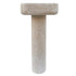 Troia Light Travertine Pedestal Stand-alone Sink Honed and Filled (W)15" (L)16" (H)33.5"