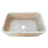 Troia Light Travertine Rectangular Farm Sink Honed and Filled (W)18" (L)30" (H)10"