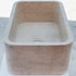 Troia Light Travertine Rectangular Farm Sink Honed and Filled (W)18" (L)30" (H)10"