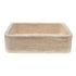 Troia Light Travertine Farmhouse Sink Honed and Filled (W)18" (L)27.5" (H)7"