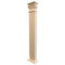 Troia Light Travertine Rectangular Italian Hand-carved Column (W)16" (L)16" (H)111"