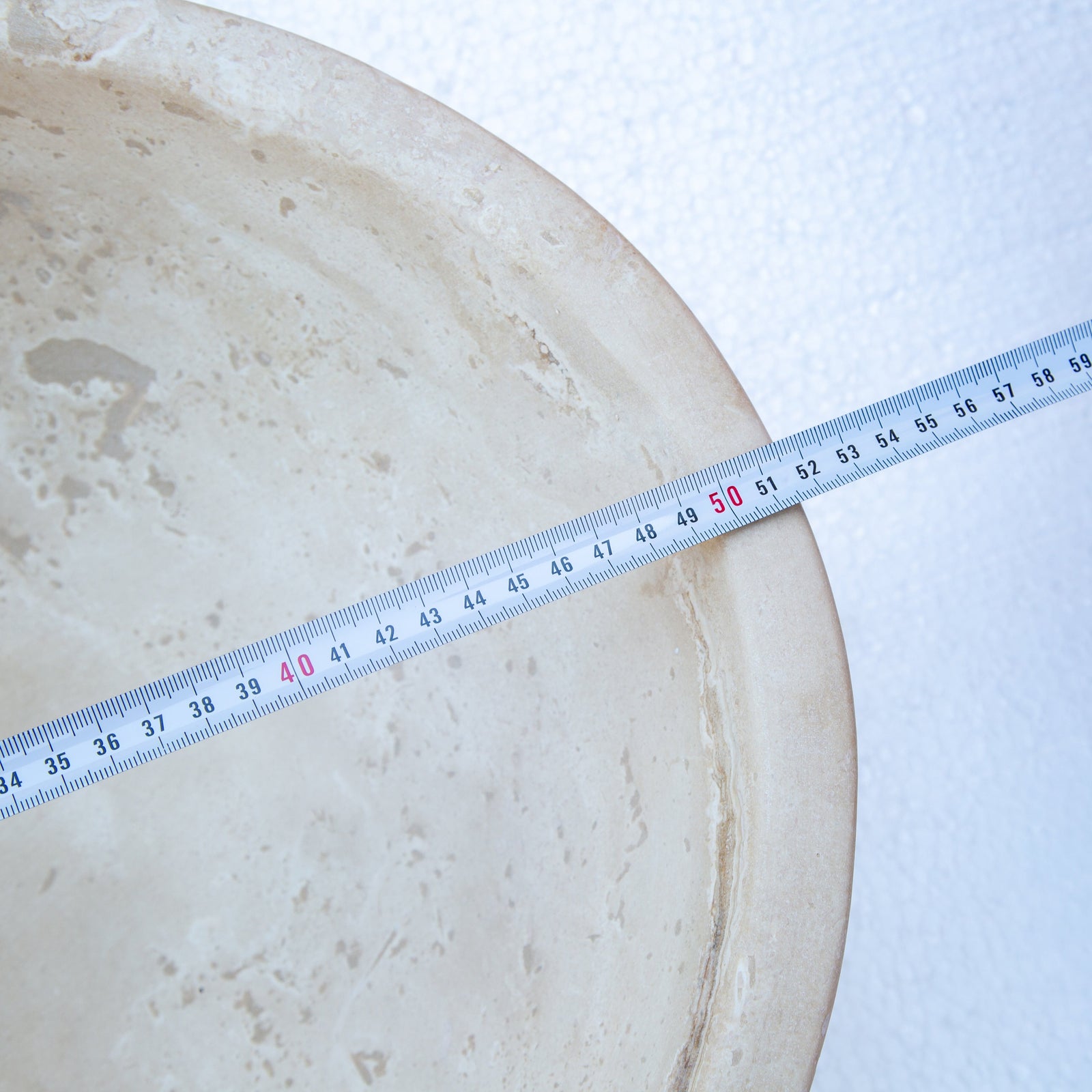 Troia Light Travertine Natural Stone Oval Vessel Sink (W)16