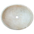 Troia Light Travertine Above Vanity Bathroom Oval Vessel Sink (W)16" (L)21"