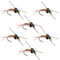 Tungsten Bead Head Rubber Legs Copper John Nymph Fly Fishing Flies - Set of 6 Flies Hook Size 12