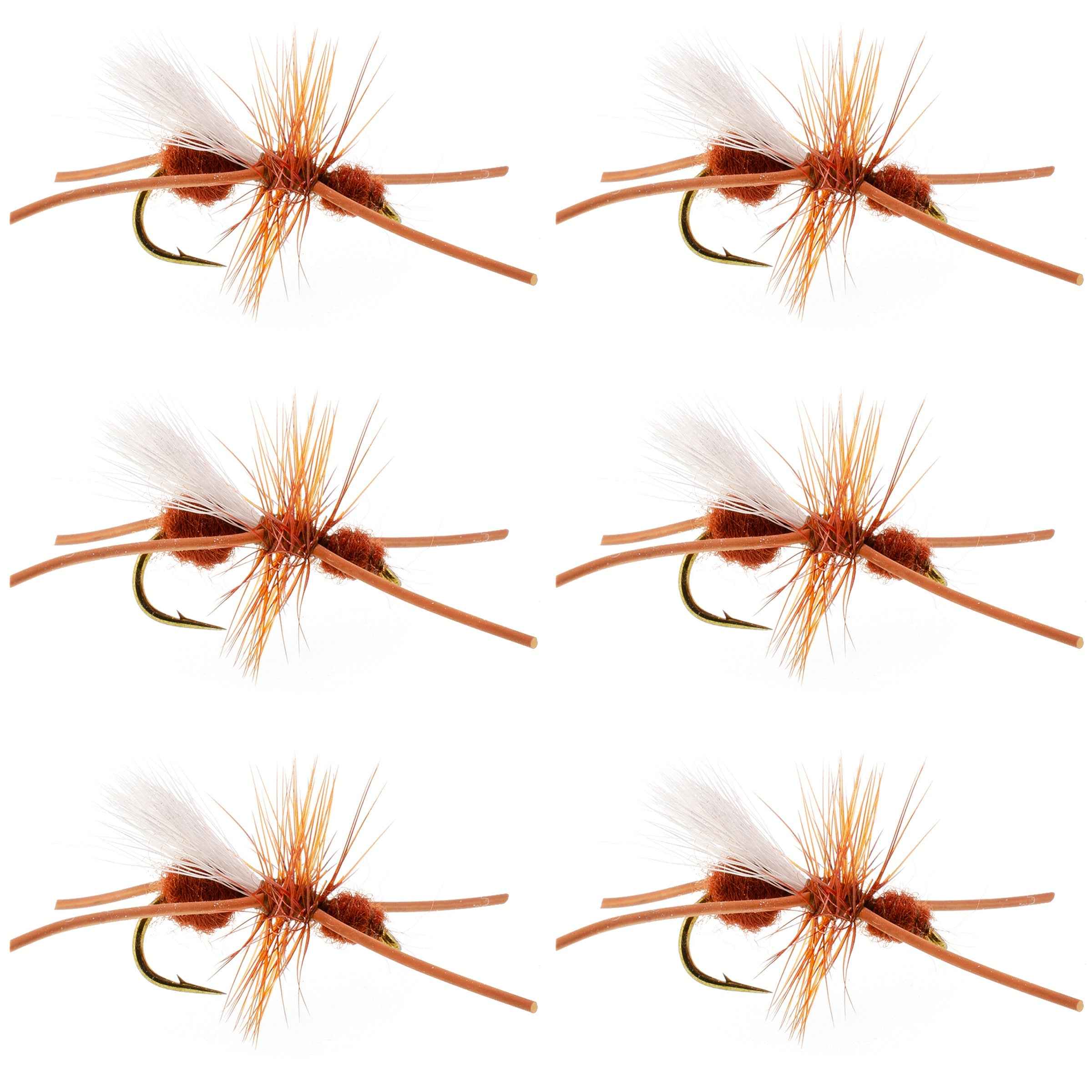 Turcks Power Flying Ant Cinnamon Terrestrial Trout Dry Fly - 6 Flies Hook Size 12