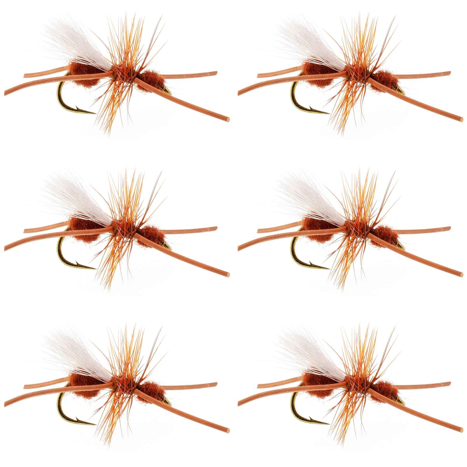 Turcks Power Flying Ant Cinnamon Terrestrial Trout Dry Fly - 6 Flies Hook Size 12