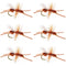 Turcks Power Flying Ant Cinnamon Terrestrial Trout Dry Fly - 6 Flies Hook Size 12