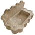 Tuscany Beige Travertine Wall-mount Wavy Edges Bathroom Sink with 5" Backsplash